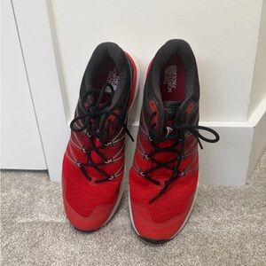 The North Face Men's Red and Black Athletic Shoes